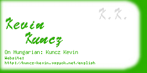 kevin kuncz business card